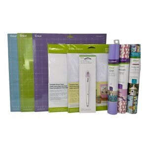 Cricut Lot Vinyl Iron On Printable Sticker Scoring Tool Variety Mats Bundle Gift